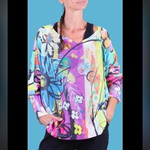 Colorful Abstract Women's lightweight sweater